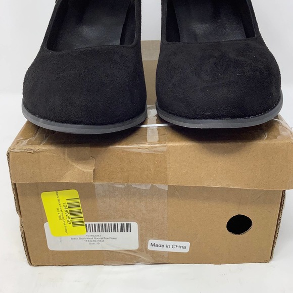 BUTITI  Black Block-Heel Round-Toe Pump in Size 10 New Retail $180 - Picture 8 of 8
